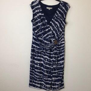 Blue and White Pattern Dress by Evan Picone